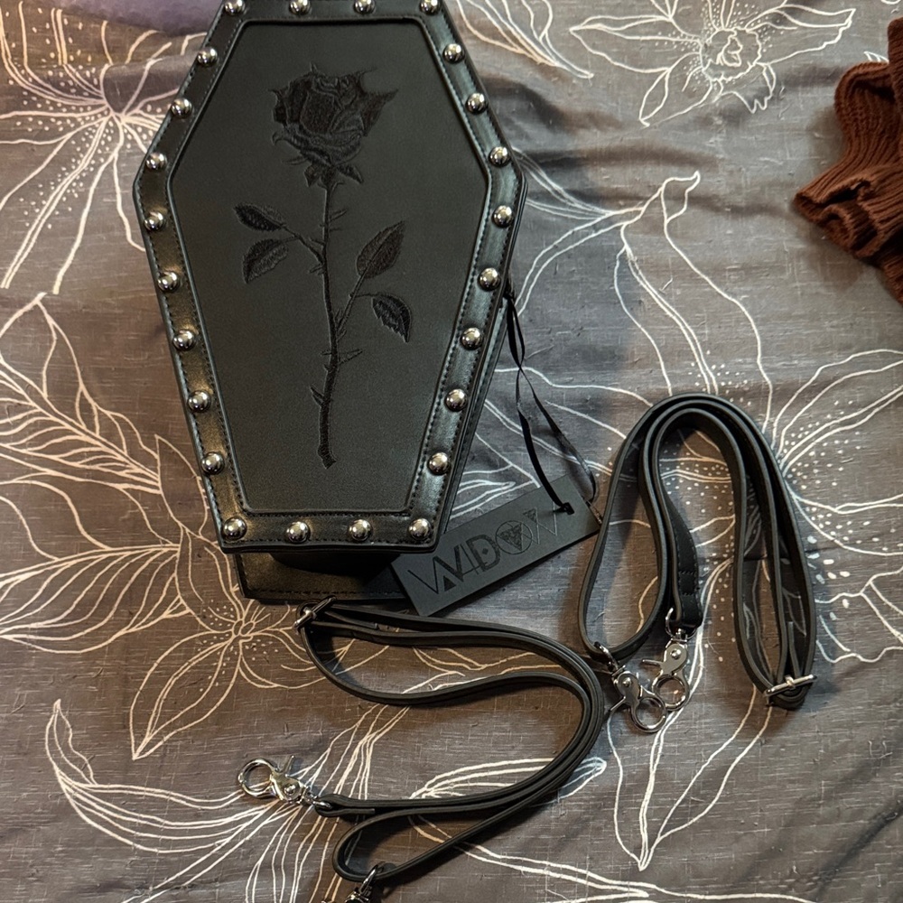 Dolls Kill Widow Rose Coffin Backpack- NWT